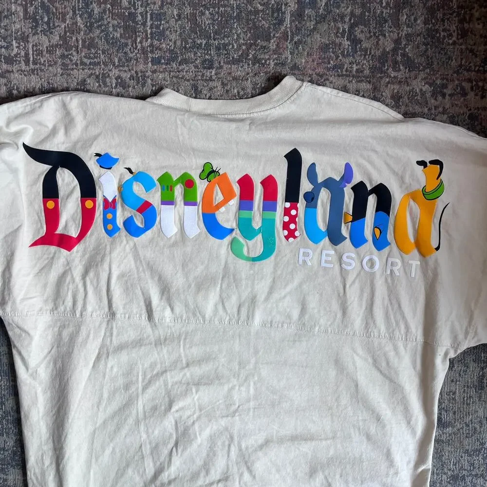 Disneyland Resort Spirit Jersey Unisex Adult XL Tan Disney Characters